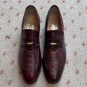 Salvatore Ferragamo Men's Dark Red Loafers